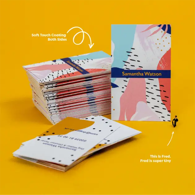 Premium 400gsm Business cards with soft touch lamination by Hatch Print