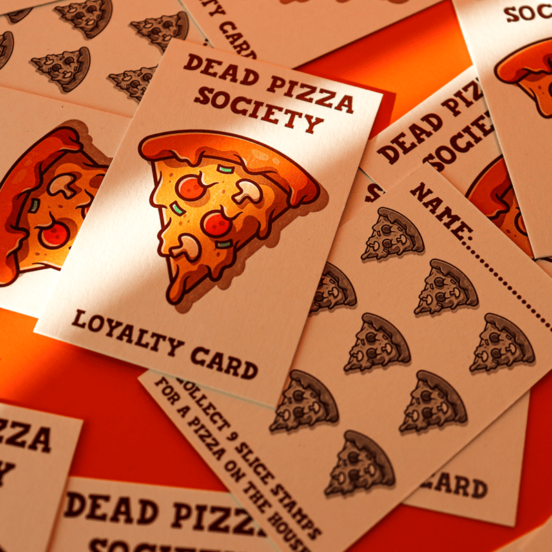 Image of business cards using recycled GF Smith extract moon stock made form recycled coffee cup material