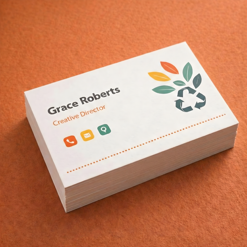 RECYCLED BUSINESS CARDS, MATTE BUSINESS CARDS, RECYCLED BUSINESS CARDS, ECO PRINTING