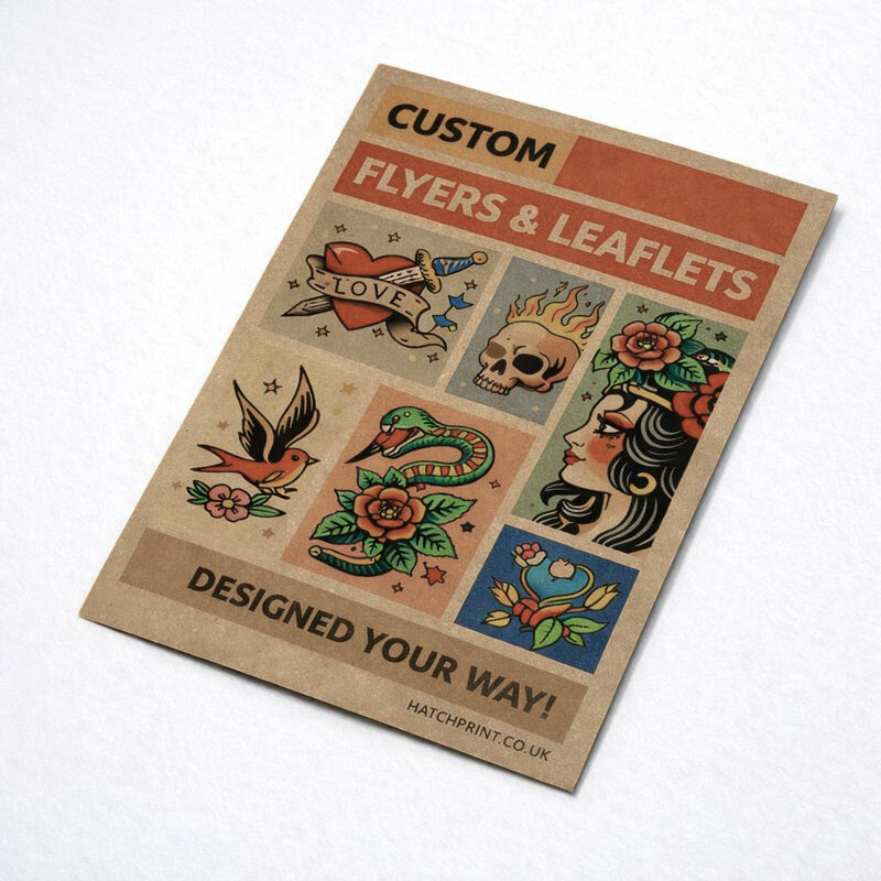 kraft flyers & leaflets, thick brown kraft flyers & leaflets, flyers & leaflets