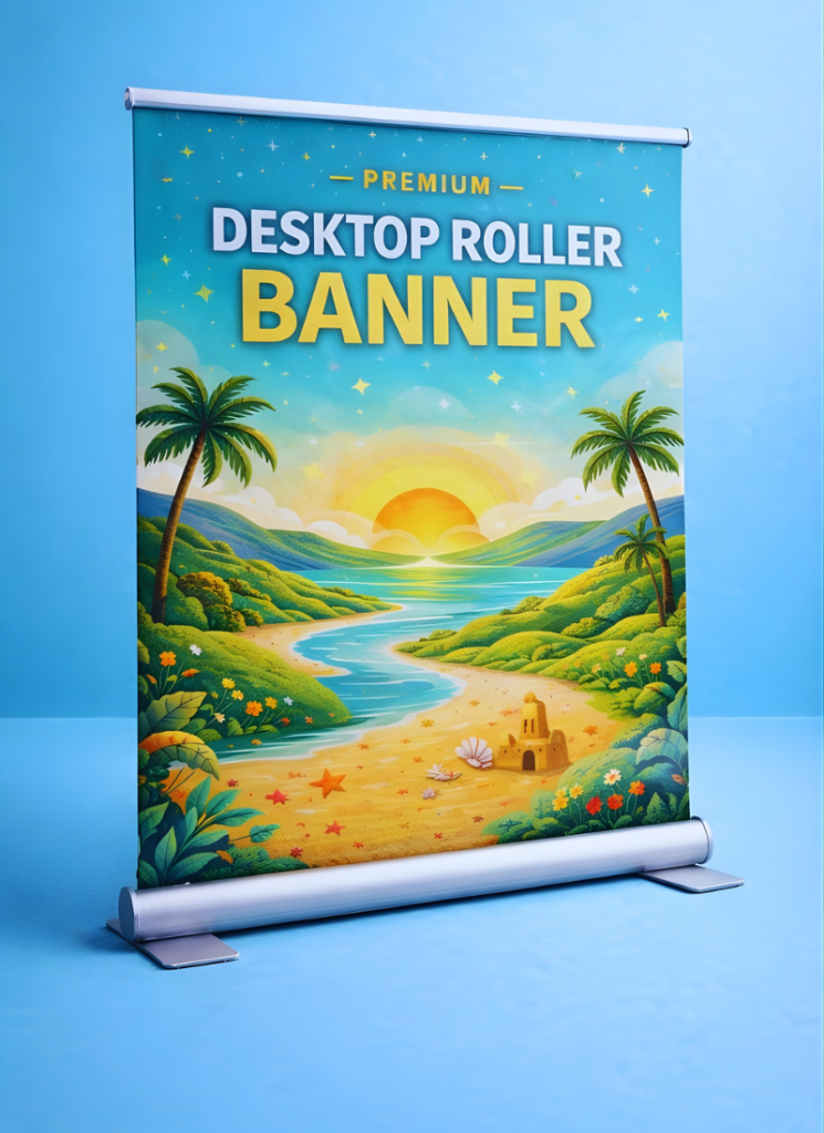 a3 desktop roller banner, desktop banner